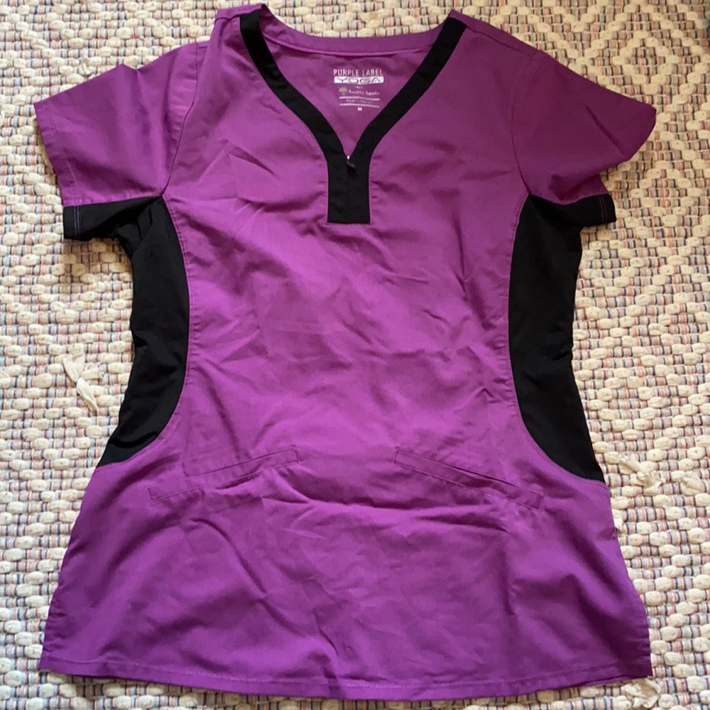 Purple Scrub top Healing Hands